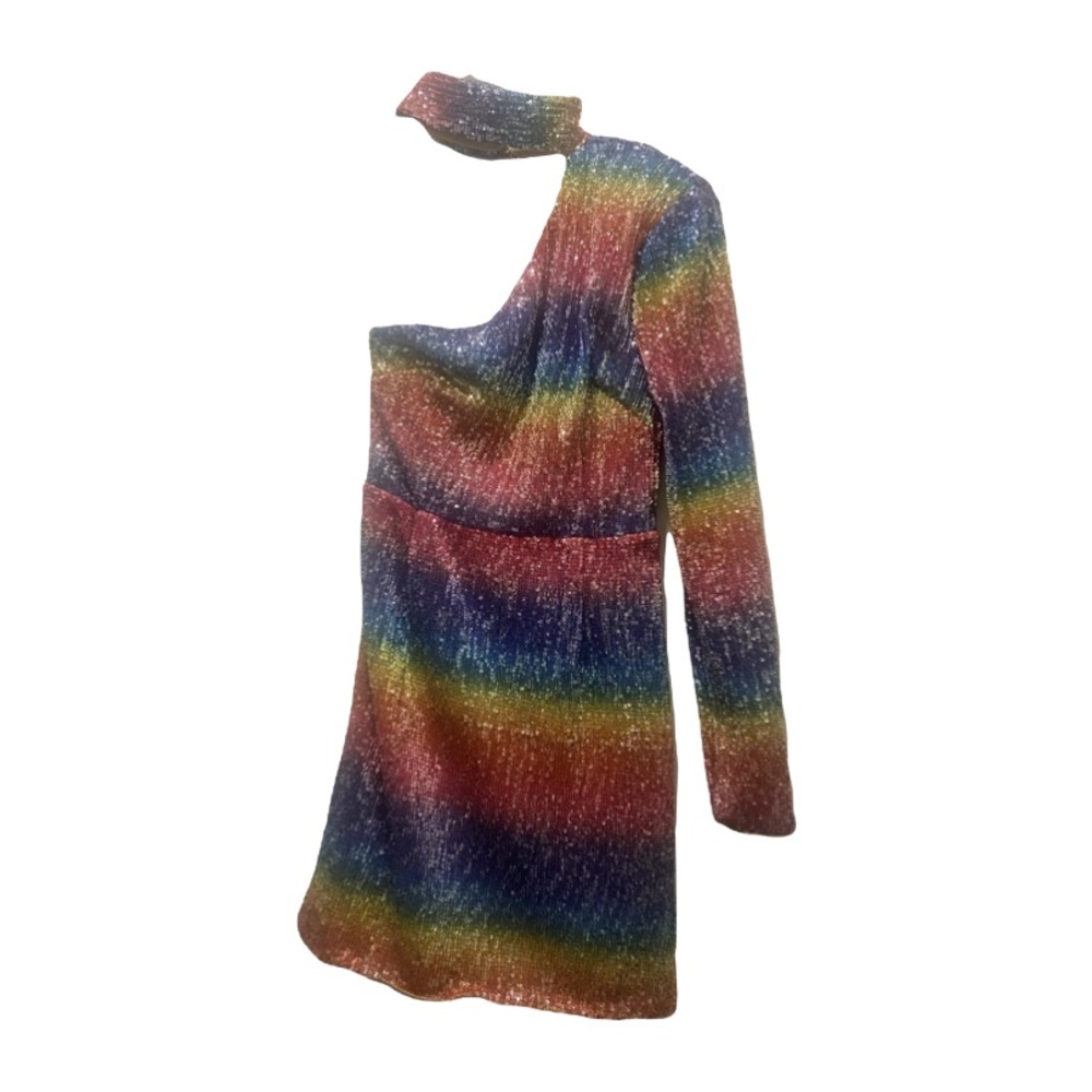 Sequin One Shoulder Mini Dress